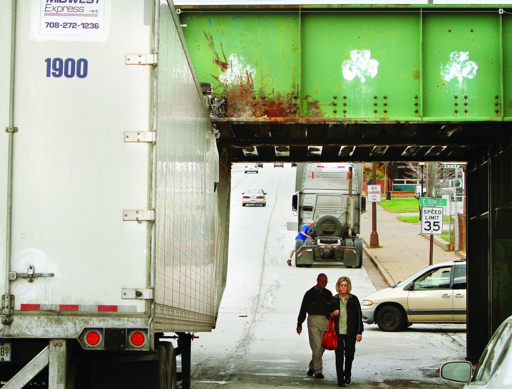 TRUCK EATING BRIDGE